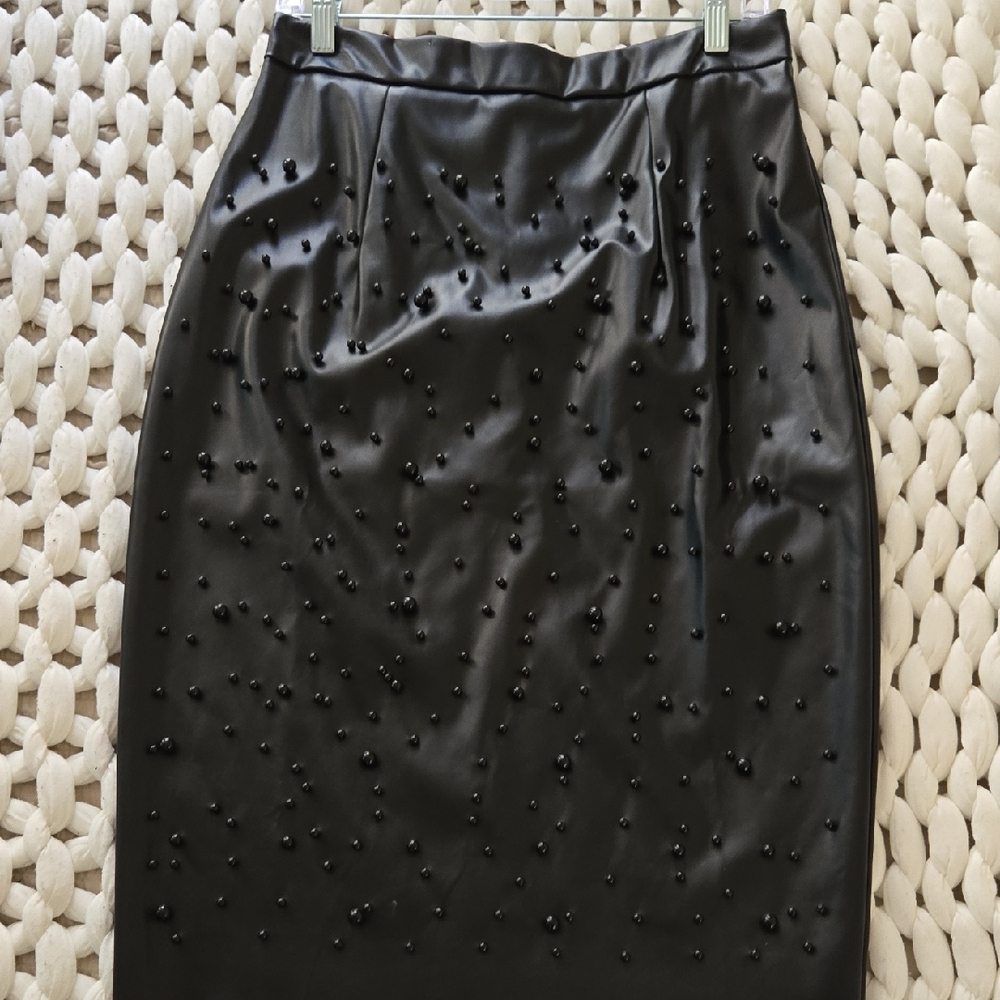 Elegant Black Beaded Skirt